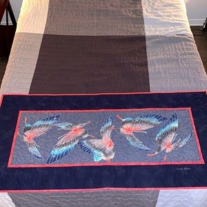 Beautiful butterfly quilted bed throw